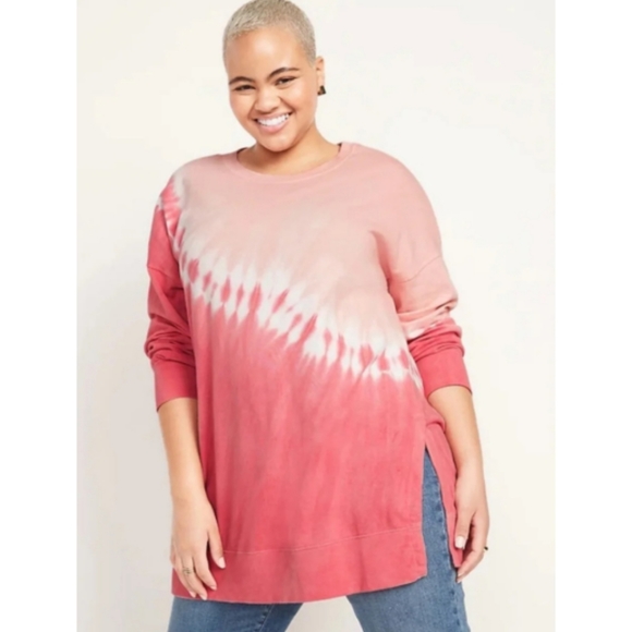 Old Navy Sweaters - Old Navy Oversized Tie Dye Ombre Longline Crewneck Long Sleeve Lounge Sweatshirt